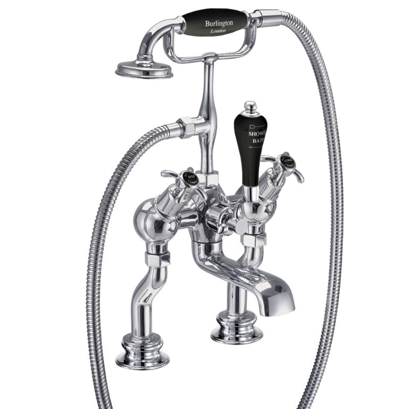 Anglesey Regent angled bath shower mixer - deck mounted